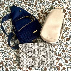 3 bags(1 crossbody, 2 sling purse)